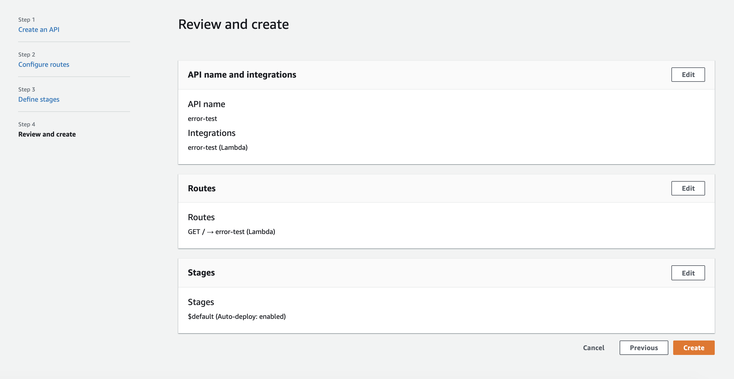 API Review Screen